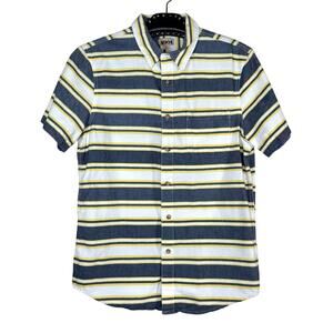 1901 Striped Short Sleeve Button Down Shirt Medium